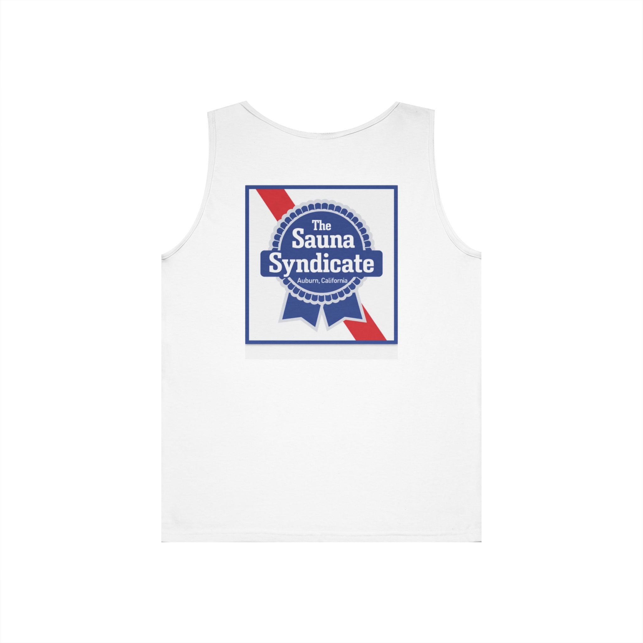 Sauna Syndicate Tank Top — Retro Badge Logo Tank