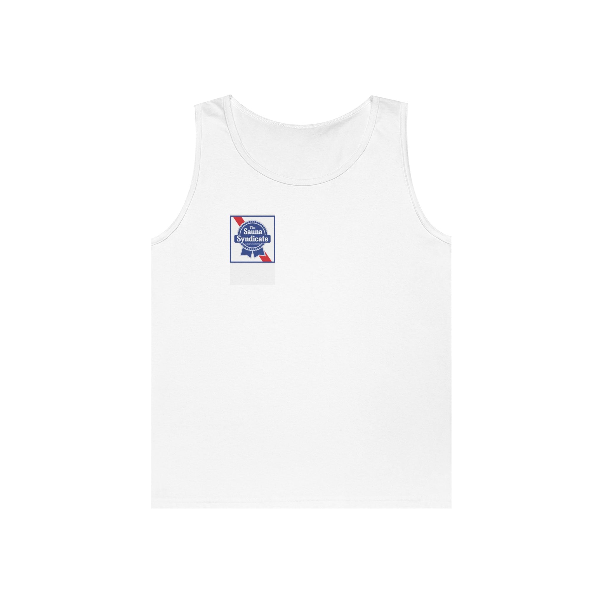 Sauna Syndicate Tank Top — Retro Badge Logo Tank